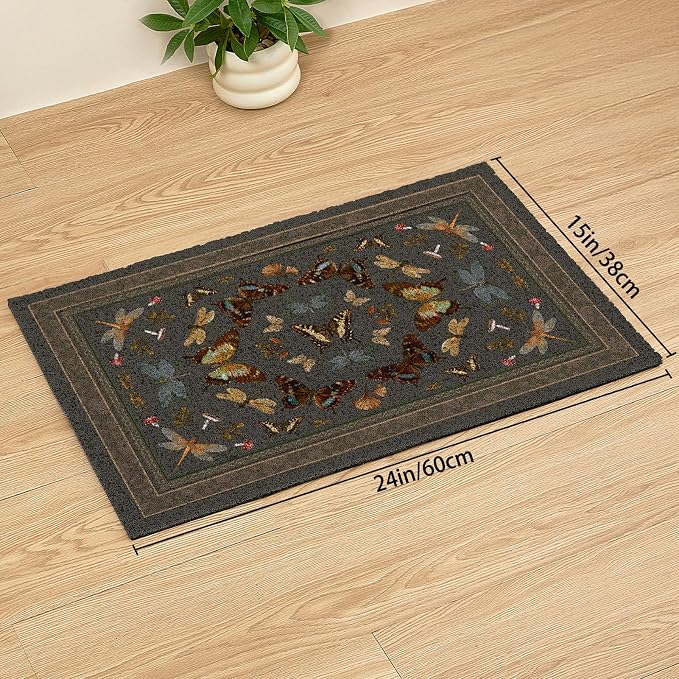 Unicorn Catcher 24"x15" Cat Litter Mat Non-Slip Washable Litter Box Mat | High-Density PVC Litter Catcher Mat Efficiently Traps Scattered Litter From Paws To Keep Floors Clean