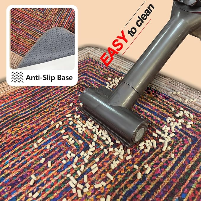 Cat Litter Mat 2 Pack, 24"x36" Litter Trapping Mats for Litter Box, Non-Slip, Super Absorbent & Urine Proof, Machine Washable, Reusable Pee Pads for Cats, Dogs, Rabbits and Guinea Pigs