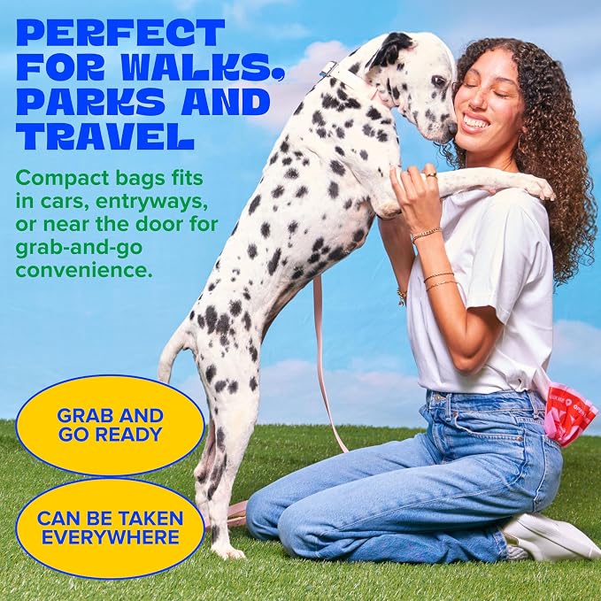 Dog Poop Bags Rolls 270 Count (18 Rolls) - 14" Long, Ultra-Thick, up to 300% Stronger Unscented Poop Bags for Dogs - Leak Proof Pet Waste Bags with 30% Plant-Derived Materials
