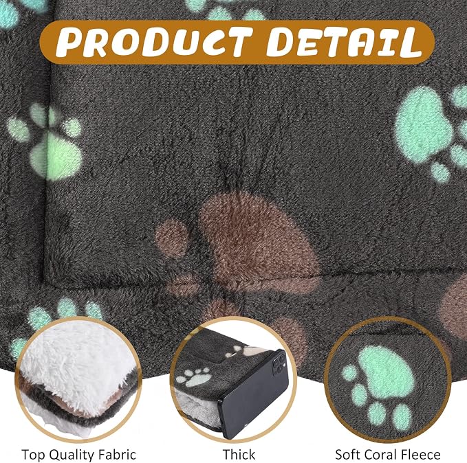 4 Pack Soft Pet Bed Mat Small Dog Crate Fleece | Tuanse Soft Pet Beds Mat Small Dog Crate Fleece,13 X 10 Inches,Black
