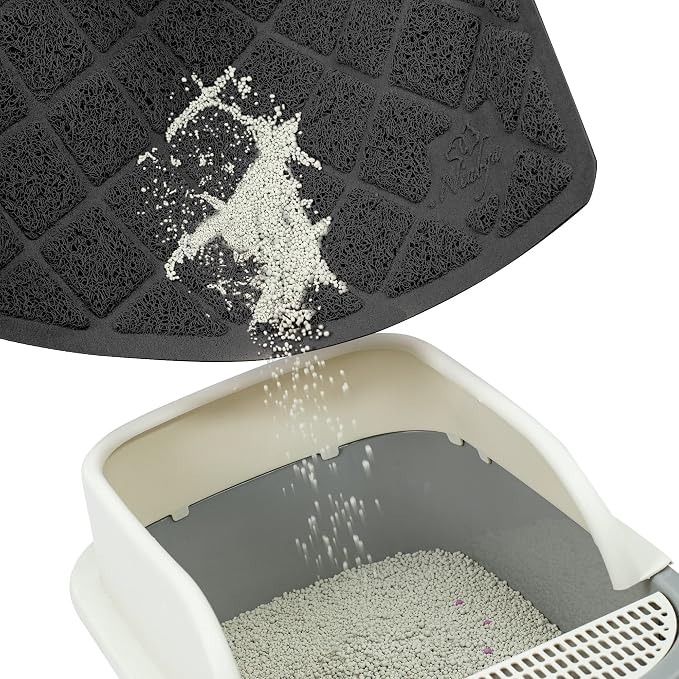 Niubya Premium Cat Litter Mat, Litter Box Mat with Non-Slip and Waterproof Backing, Litter Trapping Mat Soft on Kitty Paws and Easy to Clean, Cat Mat Traps Litter from Box