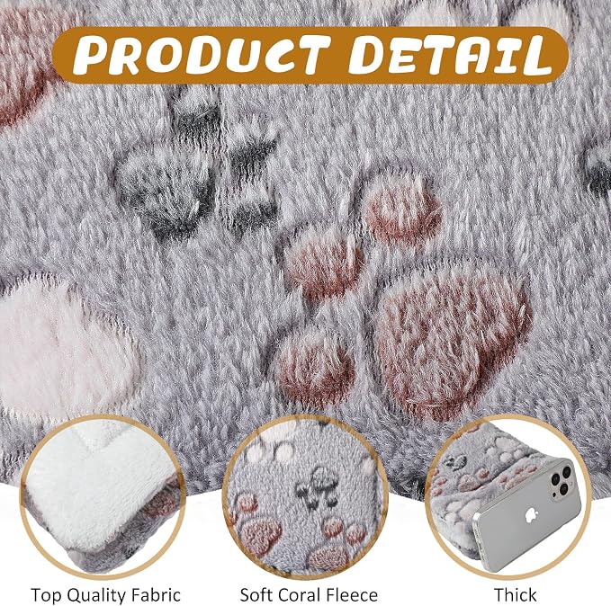 4 Pack Soft Pet Bed Mat Small Dog Crate Fleece | Tuanse Soft Pet Beds Mat Small Dog Crate Fleece,13 X 19 Inches,Light Gray