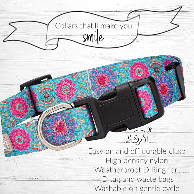 Lucky Love Dog - Adjustable Dog Collar with Easy Click Buckle for Small Dogs, Durable, & Comfortable for Male & Female Dogs, Pet Collar for Puppies & Adult Dogs - Clara, Small