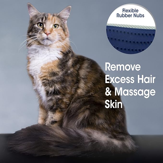 Four Paws Love Glove Cat Grooming Glove | Grooming mitt for cats, deshedding & dematting, removes loose hair, massages skin, lifts hair from furniture & carpets
