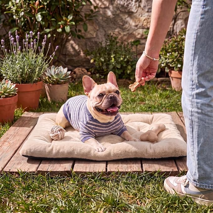 Dog Bed 30" for Metal Crate Pad, Washable Kennel Mat for Medium Dogs & Pets | Soft faux rabbit fur, non-slip,machine wash/dry, plush cushioning, for crates, floors & travel, multiple sizes for all breeds