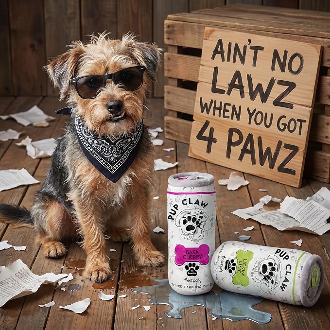 Nestpark Pup Claw Dog Toys - Funny Cute Plush Dog Toys with Squeaker and Crinkle - Parody Dog Toy (2 Pack) (Original Pack)