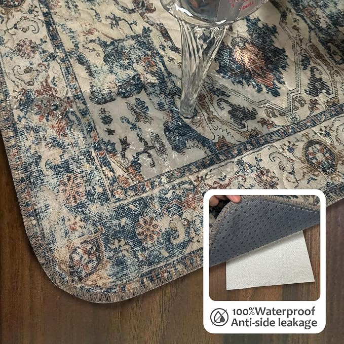 Washable Pee Pads for Dogs, Reusable Puppy Potty Training Pads, Ultra-Absorbent Thick Waterproof Leak-Proof Non-Slip Pads & Mat for Crate, Playpen, Floor, Whelping & Housebreaking , 1 Pack 72"x72"
