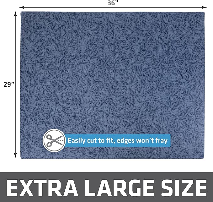 Drymate Cat Litter Box Mat, Litter Trapping Mat, Blue, 29x36 XL | Waterproof, Urine-Proof, Absorbent, Machine Washable, Soft on Paws, Contains Mess, Protects Floors, Kitten Supplies, USA Made