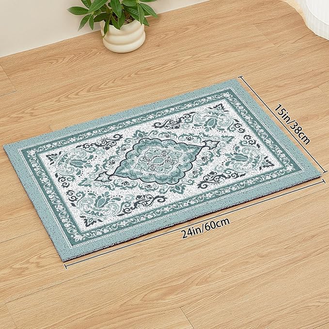 Unicorn Catcher 24"x15" Cat Litter Mat Non-Slip Washable Litter Box Mat | High-Density PVC Litter Catcher Mat Efficiently Traps Scattered Litter From Paws To Keep Floors Clean