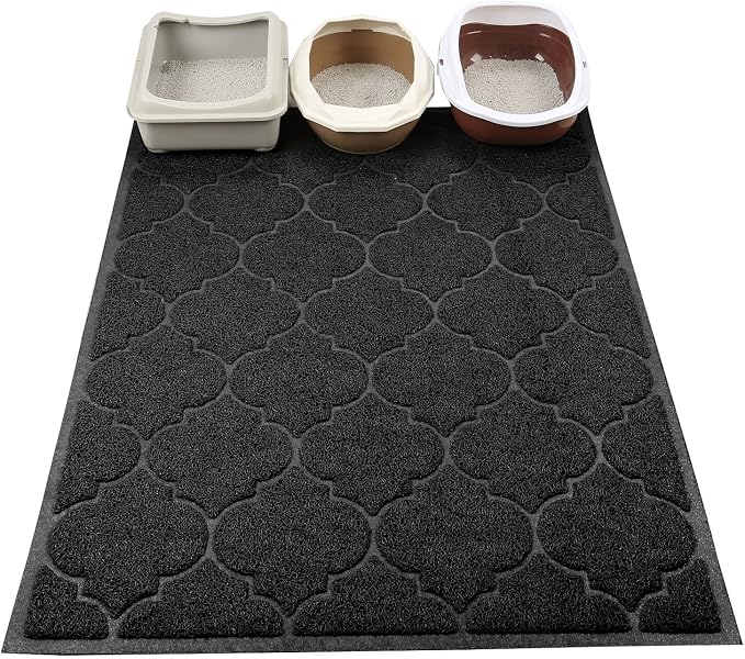 LittleTiger Cat Litter Mat, XL Super Size, Phthalate Free, Easy to Clean, 46x35 Inches, Durable, Soft on Paws, Large Litter Mat.