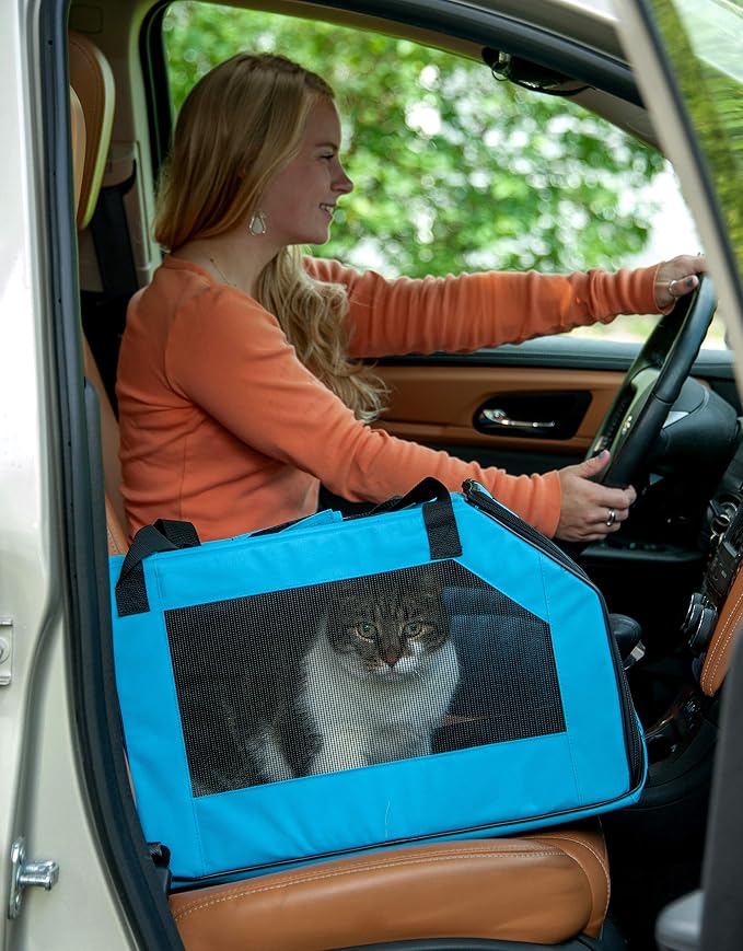 Pet Gear Carrier and Car Seat, Arctic Blue | For Small Dogs & Cats