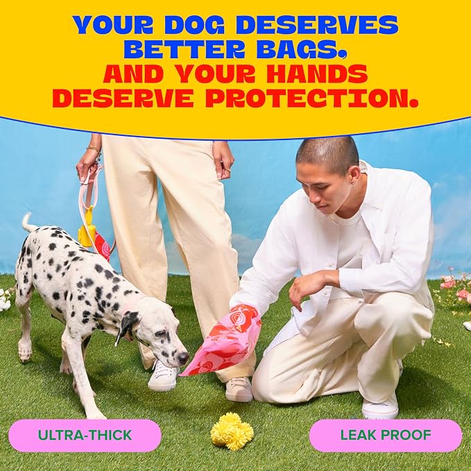 Dog Poop Bags Rolls 270 Count (18 Rolls) - 14" Long, Ultra-Thick, up to 300% Stronger Unscented Poop Bags for Dogs - Leak Proof Pet Waste Bags with 30% Plant-Derived Materials