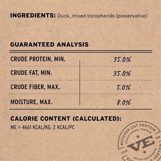 Vital Essentials Freeze Dried Dog Treats, Duck Bites, 5.5 oz Bag | Single Protein, Premium Quality, Grain-Free Training Treats