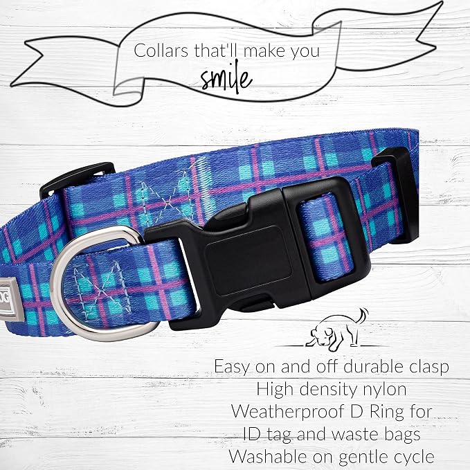 Lucky Love Dog - Adjustable Dog Collar with Easy Click Buckle for Medium Dogs, Durable, & Comfortable for Male & Female Dogs, Pet Collar for Puppies & Adult Ones - Scotty, Medium