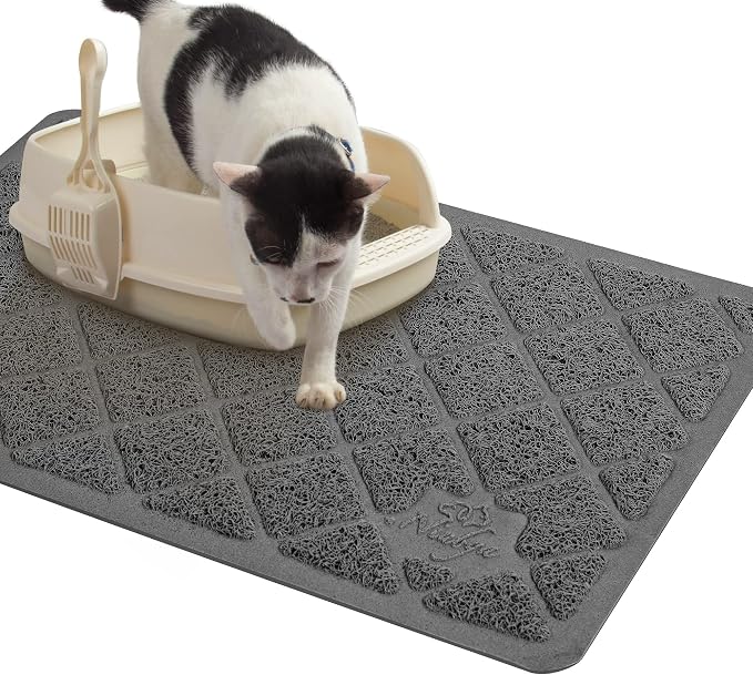 Niubya Premium Cat Litter Mat, 23" Long x 14" Wide, Non-Slip and Waterproof Design, Soft on Paws, Easy to Clean