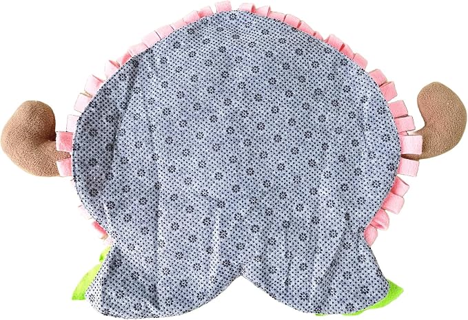 Dog Snuffle Mat Fleece Foraging Fruit Design Mats Small Animals Interactive Feeding Toy Anti Slip Slow Feeder Pet Treat Dispenser for Dogs Rabbits Guinea Pigs (Peach)