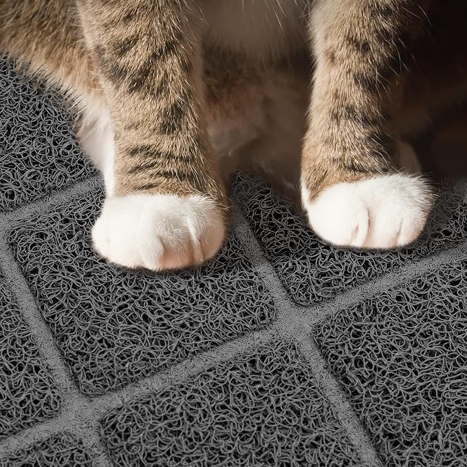 Niubya Premium Cat Litter Mat, Litter Box Mat with Non-slip and Waterproof Backing, Litter Trapping Mat Soft on Kitty Paws and Easy to Clean, Cat Mat Traps Litter from Box