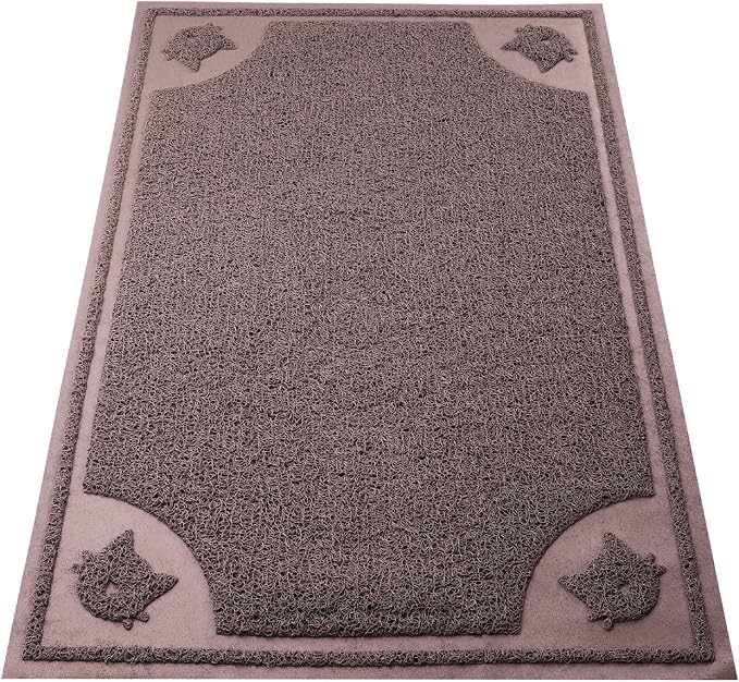 Mr. Pen- Large Cat Litter Mat, 23.5”X 35.2”, Brown | Trapping Mat for Litter Box, Cat Rug, Large