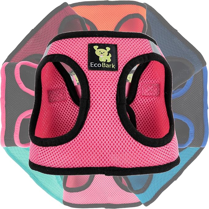 EcoBark Step in Dog Harness Reflective Soft Ultra Padded Mesh Dog Harnesses for XXS, XS, Small, and Medium Dogs Eco-Friendly Comfort Secure Halter No Pull Adjustable Pet Vest