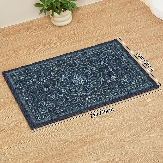 Unicorn Catcher 24"x15" Cat Litter Mat Non-Slip Washable Litter Box Mat | High-Density PVC Litter Catcher Mat Efficiently Traps Scattered Litter From Paws To Keep Floors Clean
