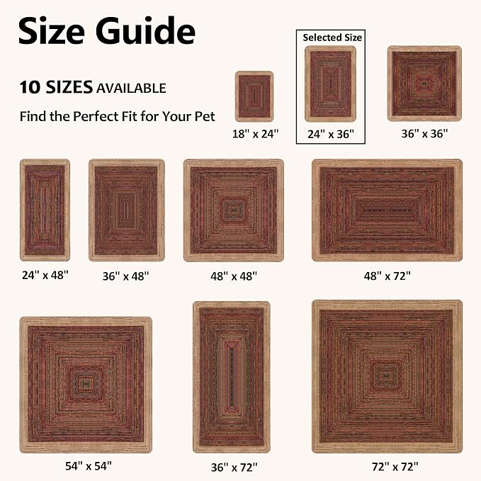 Cat Litter Mat 2 Pack, 24"x36" Litter Trapping Mats for Litter Box, Non-Slip, Super Absorbent & Urine Proof, Machine Washable, Reusable Pee Pads for Cats, Dogs, Rabbits and Guinea Pigs