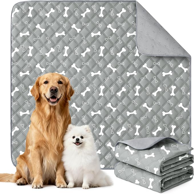 Eterish Reusable Washable Pee Pads for Dogs Large/Extra Large 36'' x 41'' 2 Pack, Absorbent Pet Puppy Dog Training Pads Non-Slip, Waterproof Whelping Potty Pads for Dogs Leak-Proof