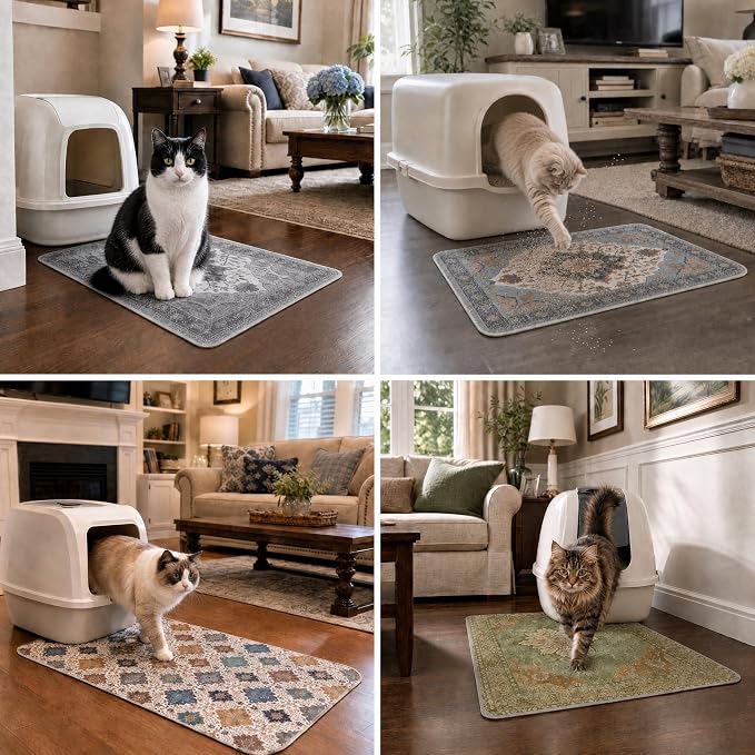 Washable Pee Pads for Dogs and Cats,Great Urine Absorbent Reusable Puppy Training Pads,Waterproof,Leak-Proof & Non-Slip Cat Litter Box Mat for Whelping,Crate,Playpen,Bed.(Colorful Day,18"x28")