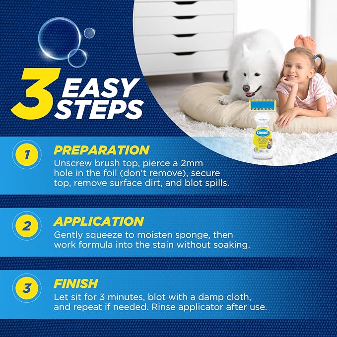 Carbona 2-in-1 Oxy-Powered Pet Stain & Odor Remover (13.5 Fl Oz), Carpet Spot Cleaner Removes Urine Odor, Lifts Mud & Vomit Stains, Prevents Resoiling (Pack of 2)