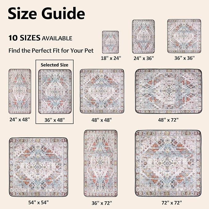 Washable Pee Pads for Dogs, Reusable Puppy Potty Training Pads, Ultra-Absorbent Thick Waterproof Leak-Proof Non-Slip Pads & Mat for Crate, Playpen, Floor, Whelping & Housebreaking , 2 Pack 36"x48"