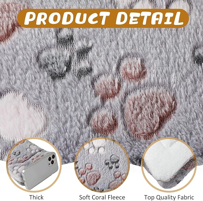 4 Pack Soft Pet Bed Mat Small Dog Crate Fleece | Tuanse Soft Pet Beds Mat Small Dog Crate Fleece,21 X14 Inches,Light Gray