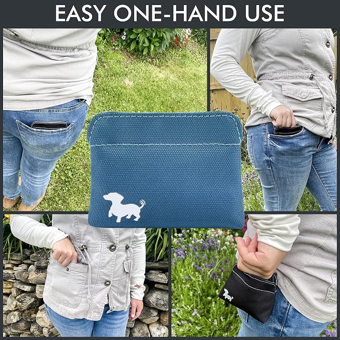 Pocket Sized Dog Treat Pouch - Treat Pouches for Pet Training - Dog Treat Pouch with Magnetic Closure - Dog Walking Treat Bag for Dog Training - Turquoise