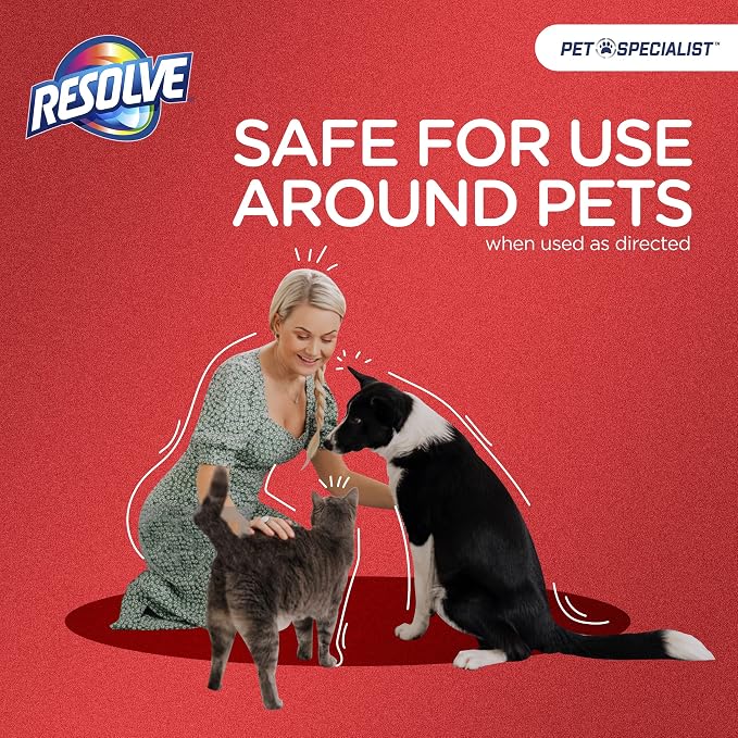 Resolve Pet Specialist Carpet Cleaner, Stain Remover and Odor eliminator trigger, Floor and Upholstery Cleaner, 32 oz (Packaging may Vary)