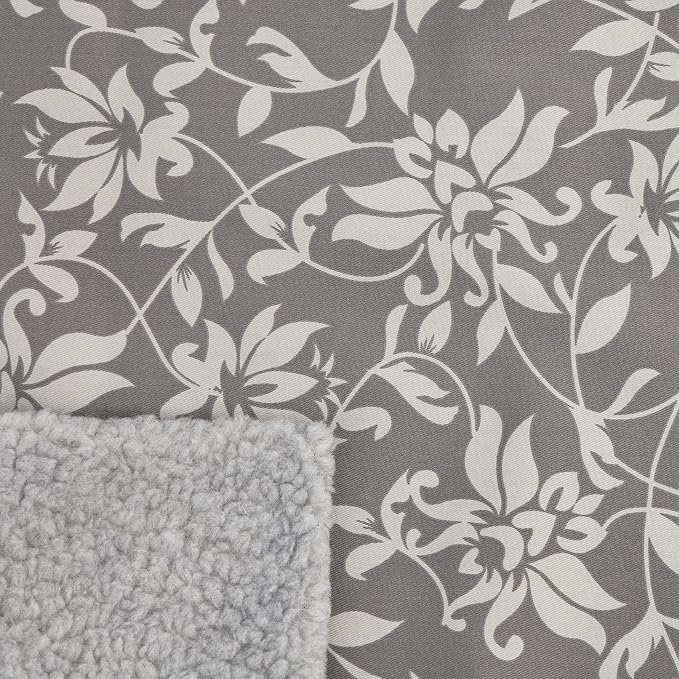 MidWest Homes for Pets Quiet Time Reversible Crate Pan Cover 30' Gray Floral/Fleece