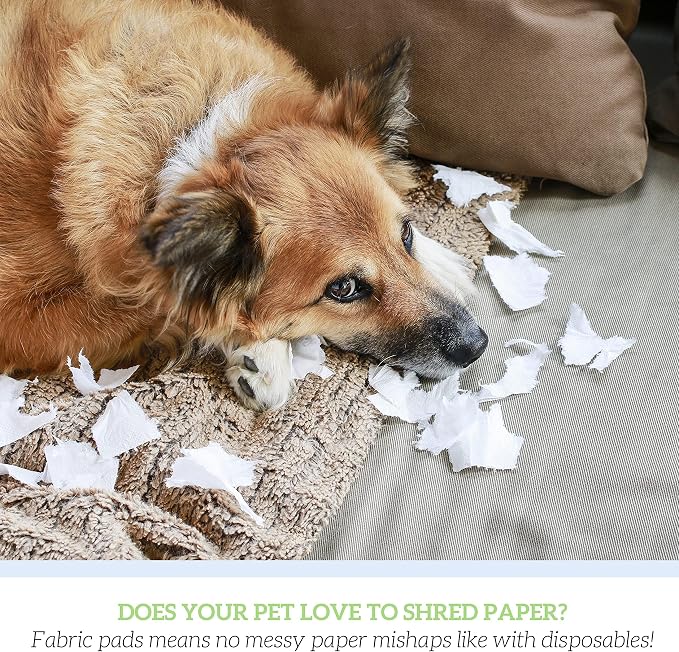 Washable Pee Pads for Dogs - Thick Heavy Absorbent Waterproof Pet Training Pads - Puppy Pads - for Puppy Playpen, Crate, Whelping Box, Potty Training (Pack of 2 - 18x24)
