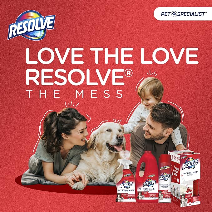 Resolve Pet Specialist Carpet Cleaner, Stain Remover and Odor eliminator trigger, Floor and Upholstery Cleaner, 32 oz (Packaging may Vary)